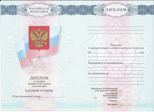 Диплом повара 2007-2010 года